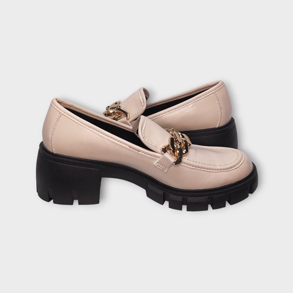 Women's Madden Girl HOXY Y02J1 Hoxtonn Almond Loafers 2.5" Heel Size 8.5 - Picture 8 of 12